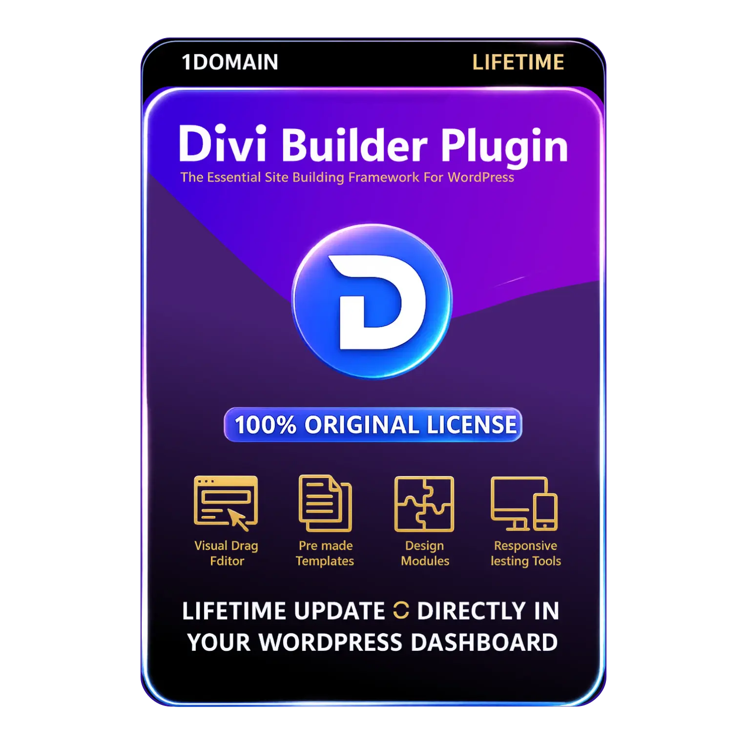 Divi Builder Plugin 1 Divi Builder Plugin Original License Lifetime Auto Update - Image 1