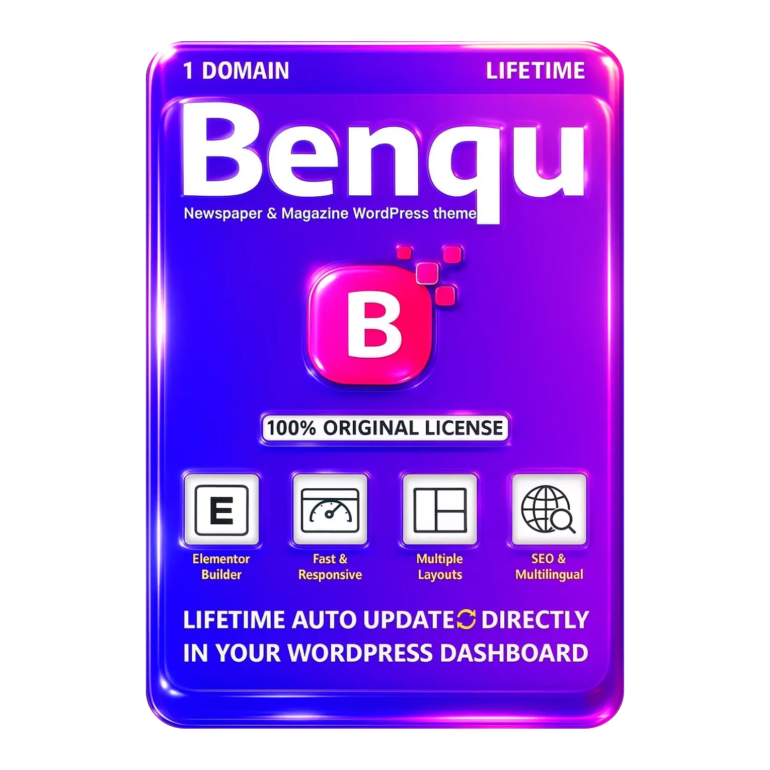 Benqu News Magazine WordPress Theme Original License Lifetime Auto Update - Image 1