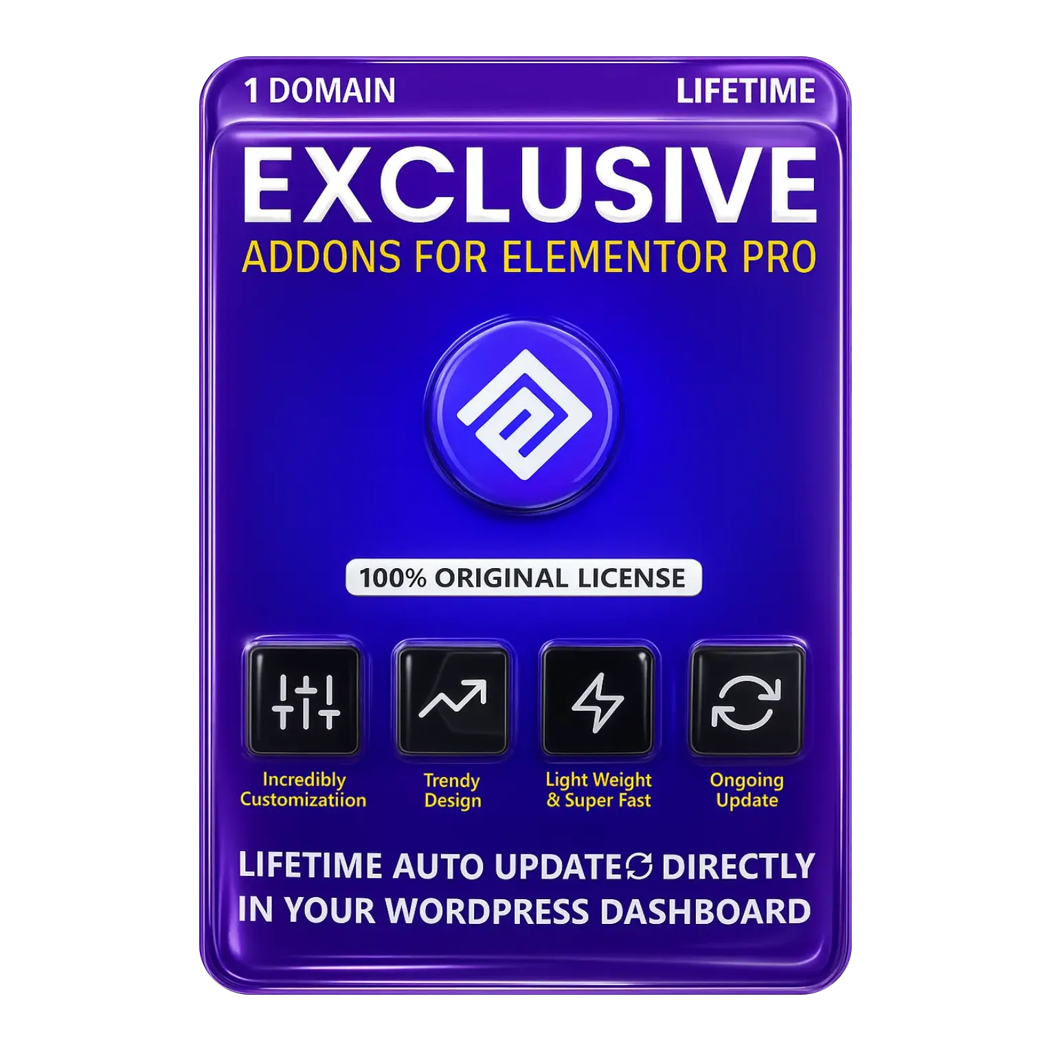 Exclusive Addons for Elementor Original License Lifetime Auto Update - Image 1