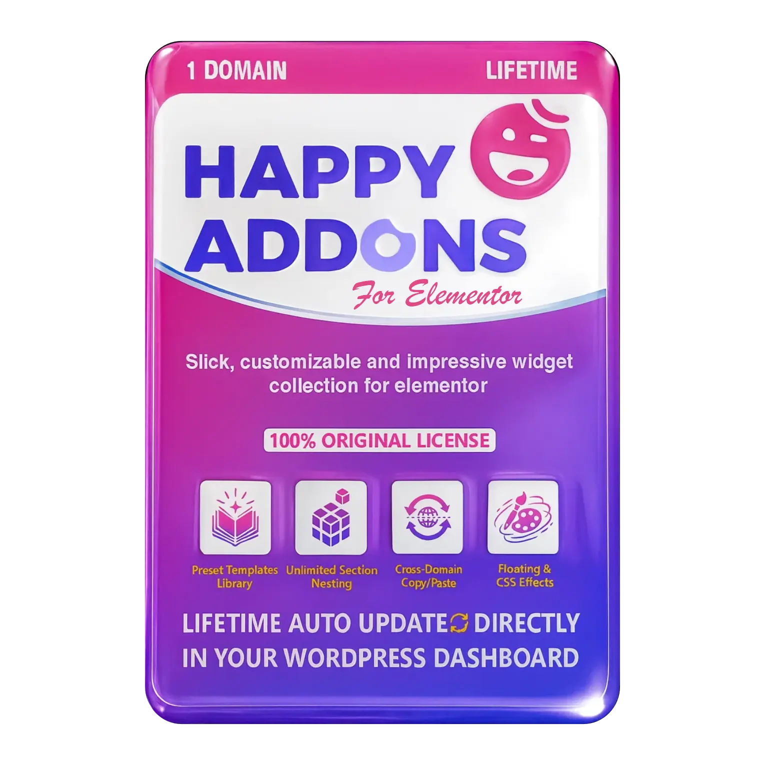 Happy Addons For Elementor Original License Lifetime Auto Update - Image 1