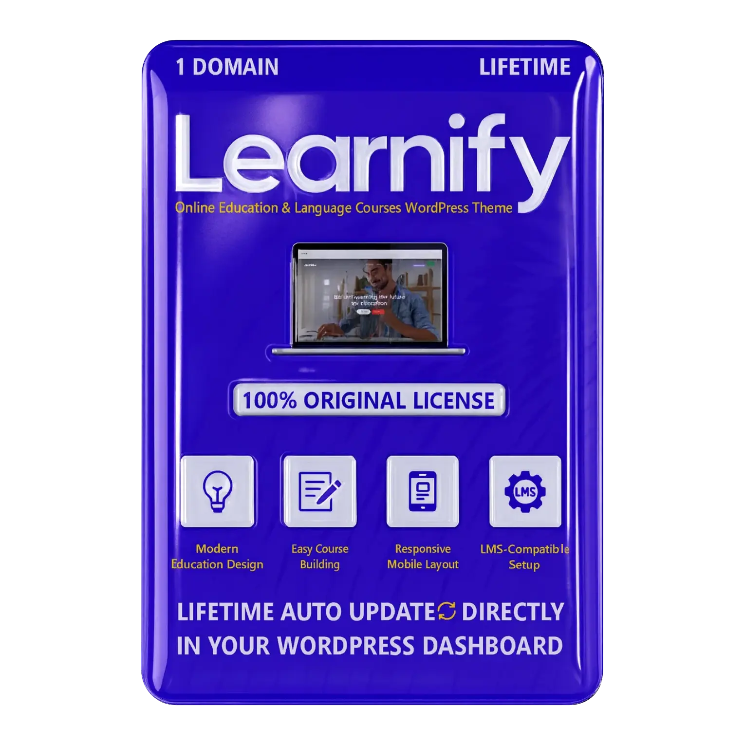 Learnify Online Courses Education Theme Original License Lifetime Auto Update - Image 1