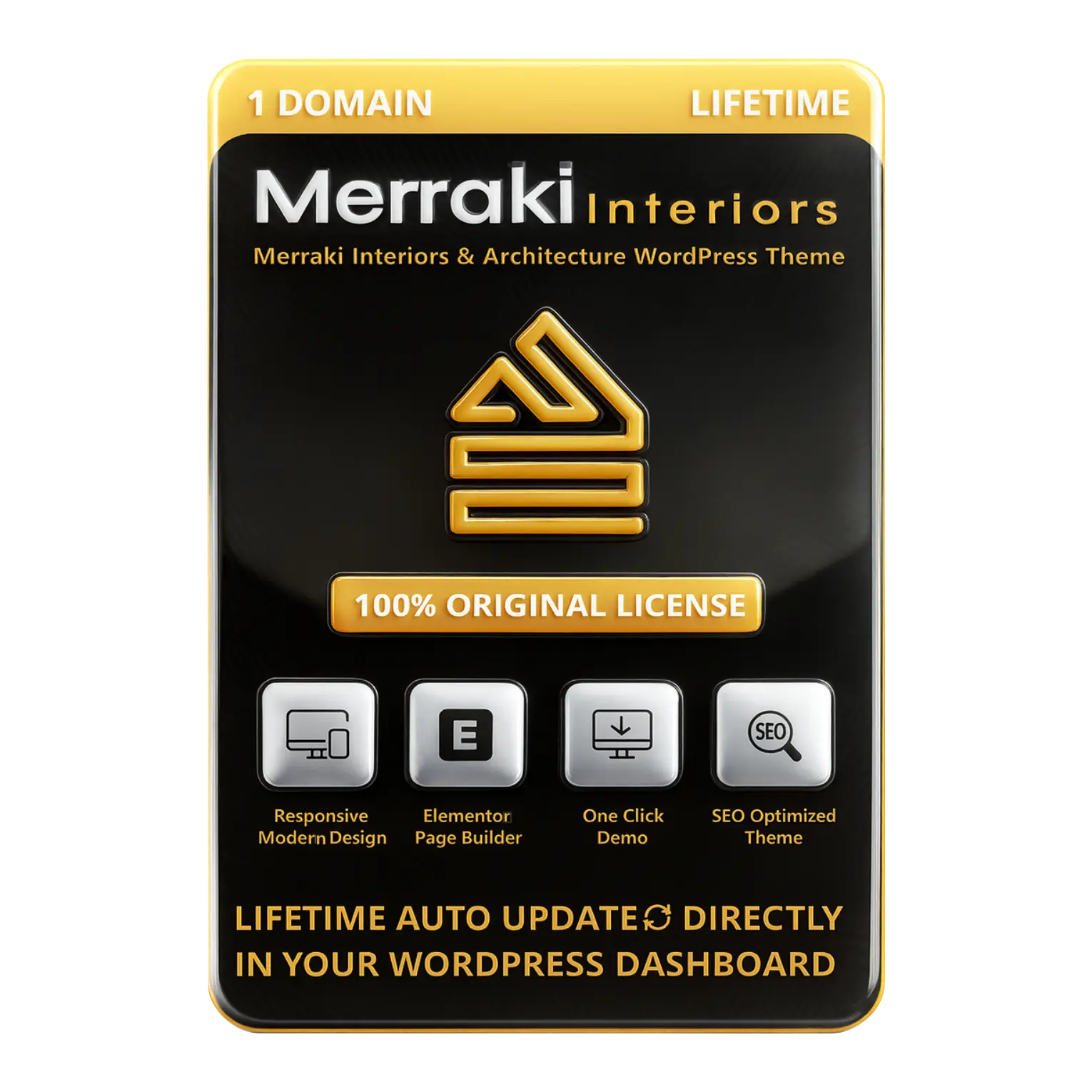 Merraki Interiors & Architecture Theme Original License Lifetime Auto Update - Image 1
