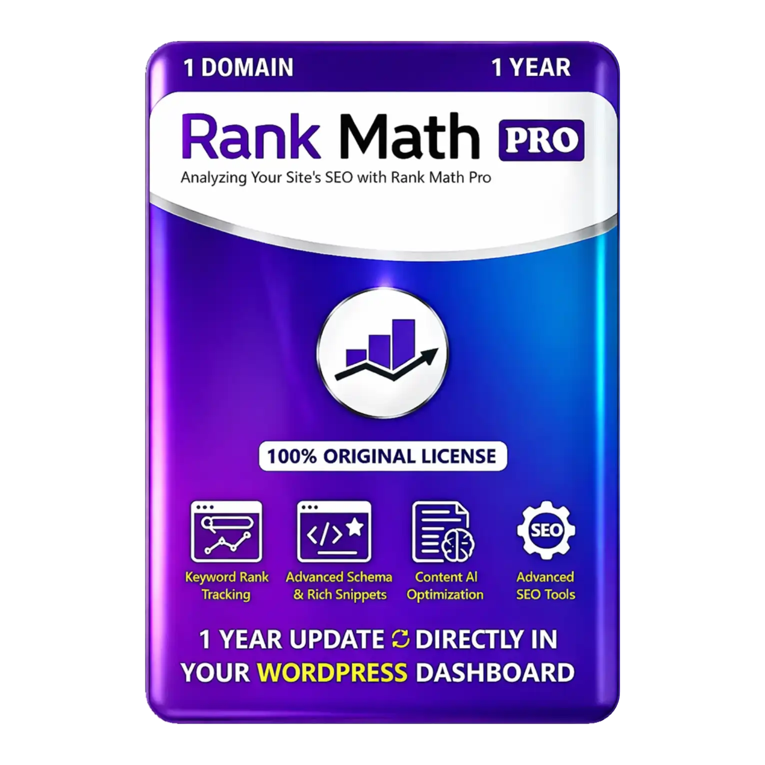 RankMath Pro Original License 1 Year Auto update - Image 1