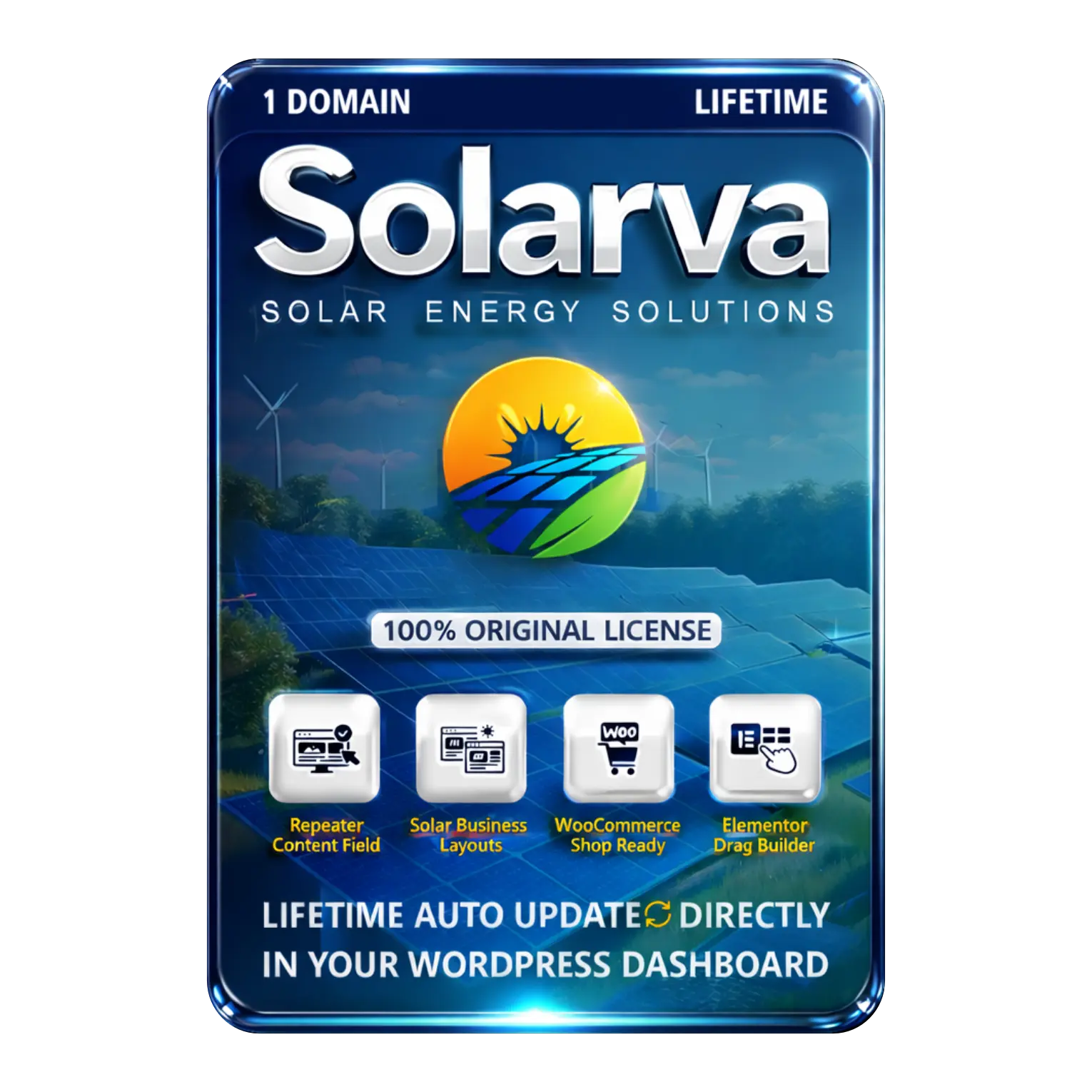 Solarva Ecology & Solar Energy Theme Original License Lifetime Auto Update - Image 1