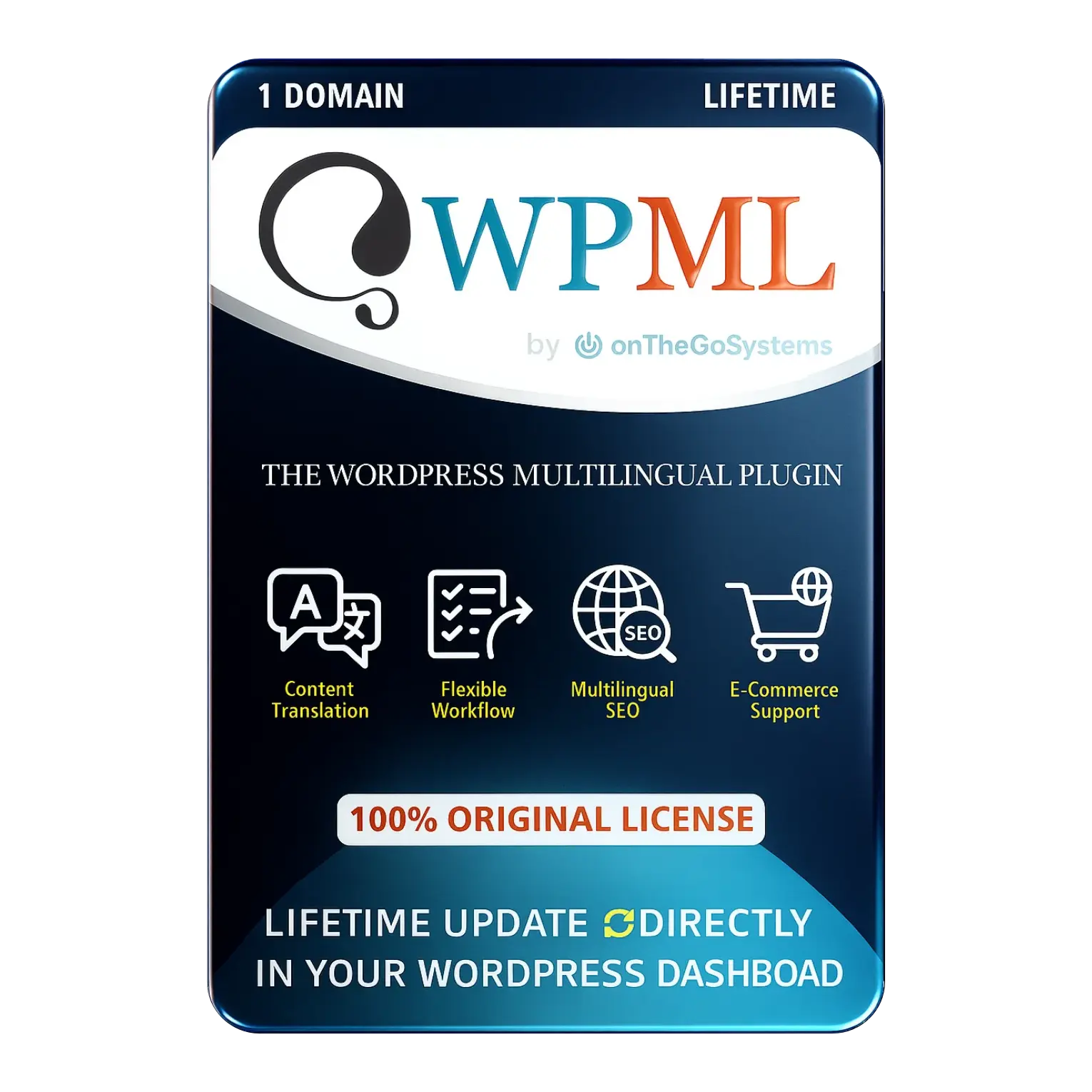 WPML – WordPress Multilingual Plugin Original License Lifetime Auto Update - Image 1